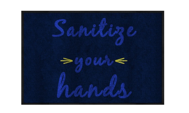 Sanitize Your Hands MOCK Message Mat
